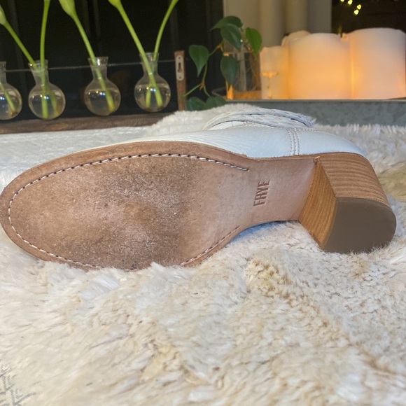 Frye Naomi Pickstitch Bootie, White, 7.5 - Picture 6 of 9